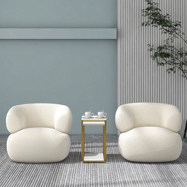 Duo Chic : 2 Chaises Bouclette + Table